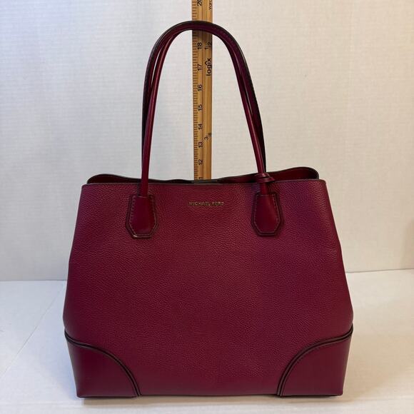 Michael Kors Mercer Gallery Large Leather Satchel & Jet Set Large Wallet EUC - Picture 3 of 16